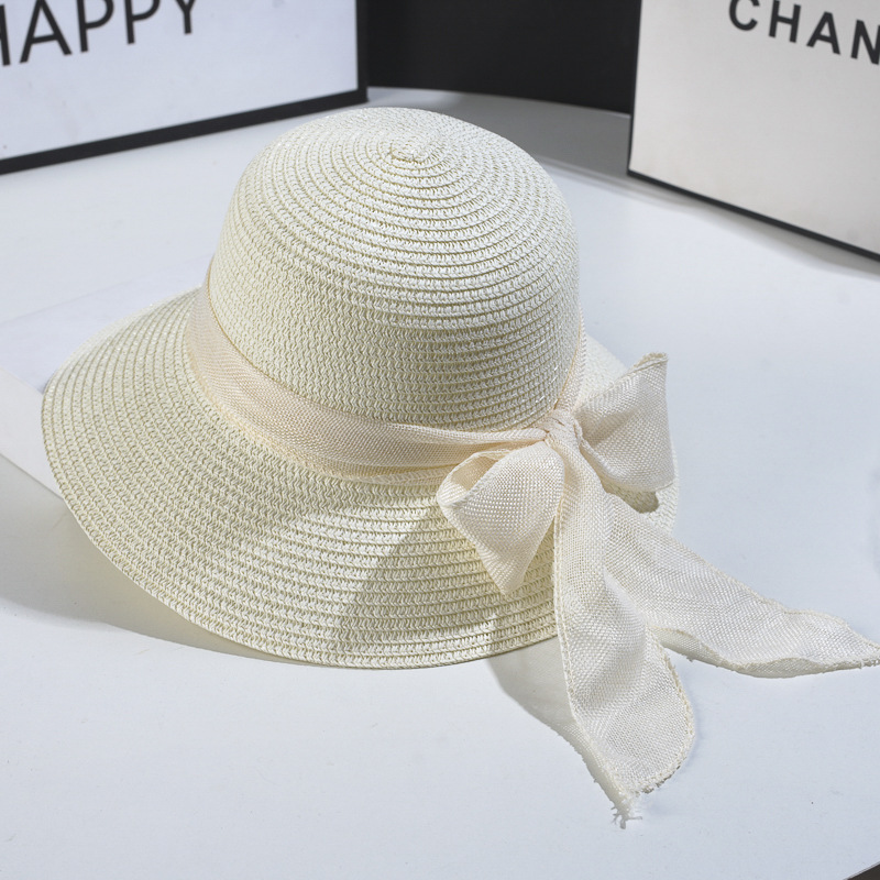 Women's Sweet Bow Knot Wide Eaves Straw Hat display picture 14