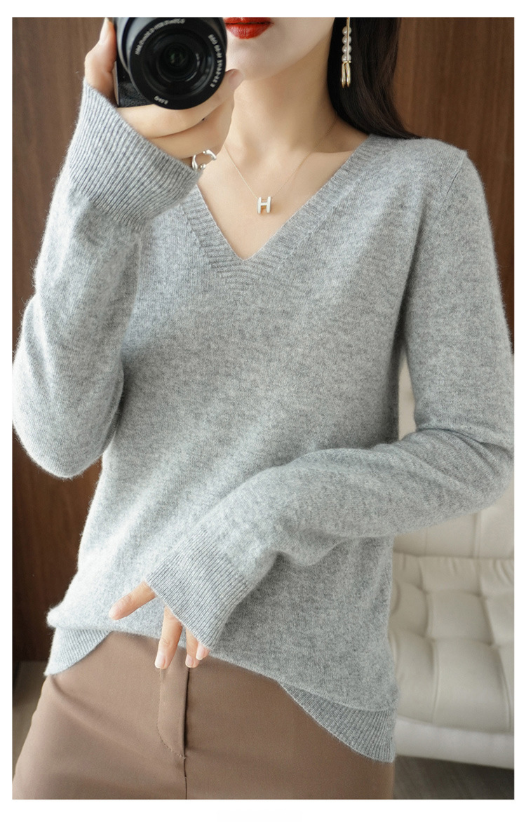 Autumn Women's Long-sleeved Knitted Sweater Loose Large Size Top Wool Pullover Sweater Base-layer Sweater Women's Winter_voghion.com