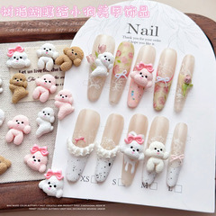 リボンビションフリーゼネイルアートアクセサリーかわいい漫画の子犬 diy 携帯電話ケースウェアラブルネイルドリルアクセサリー卸売