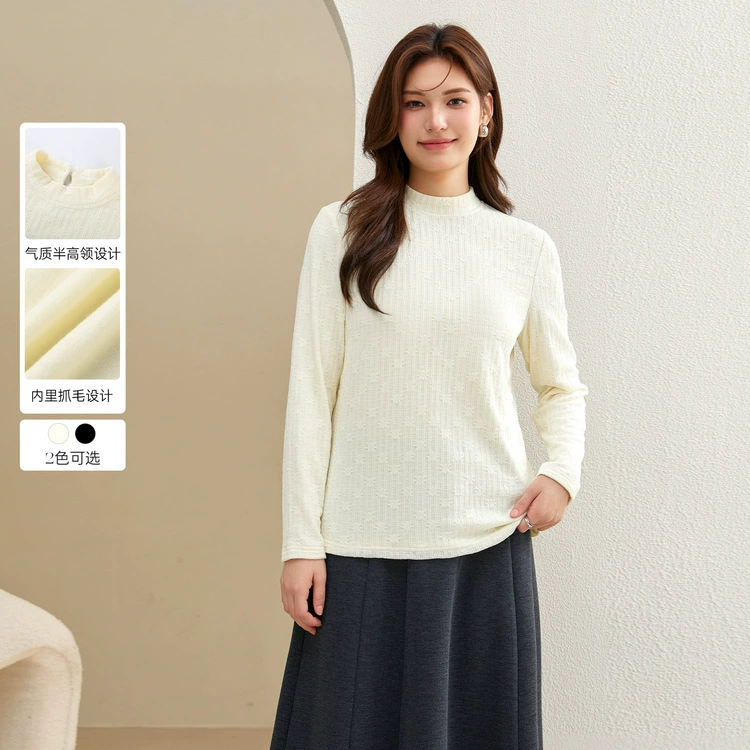 [Легкий стиль кружевной жаккардовый свитер с дном] Funny Show большой размер женский толстый mm2025 весенний новый