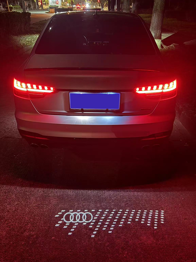 Suitable for Audi license plate projection light, license plate light A6L A4L Q5L A3 Q3 Q7 A3 A1 Q2L lighting modification for personalized customization