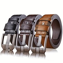 Q 13764 Alloy Buckle Retro Business Belt ��������Ƥ�� �羳��