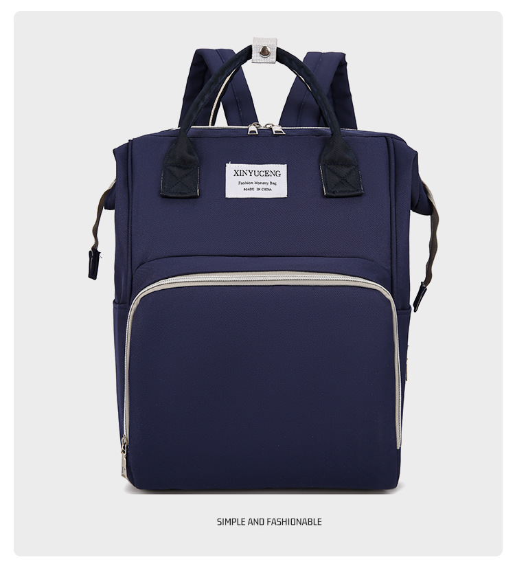 Solid-color lightweight mom bag, a backpack for taking kids out, multi-functional large-capacity mother and baby bag for girls undefined