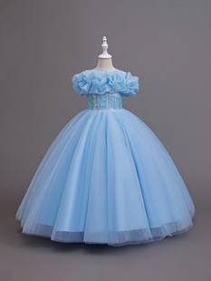 (Cross-border trading), design evening dress, long small princess costume, children's skirt