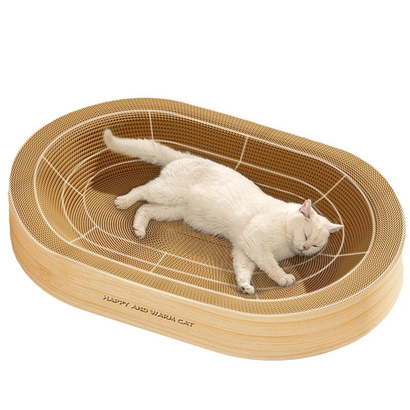 楕円形の猫の猫の巣の一体の耐摩耗性があります。|undefined