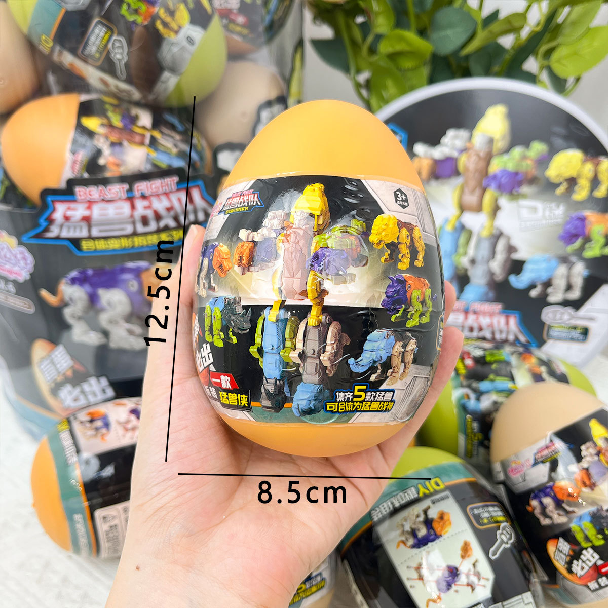 Bolas de sorpresa caja ciega bestias dios de la guerra deformación huevo ensamblado modelo de ensamblaje máquina de torsión de huevos de la ciudad de videojuegos regalos de agencia de puntos