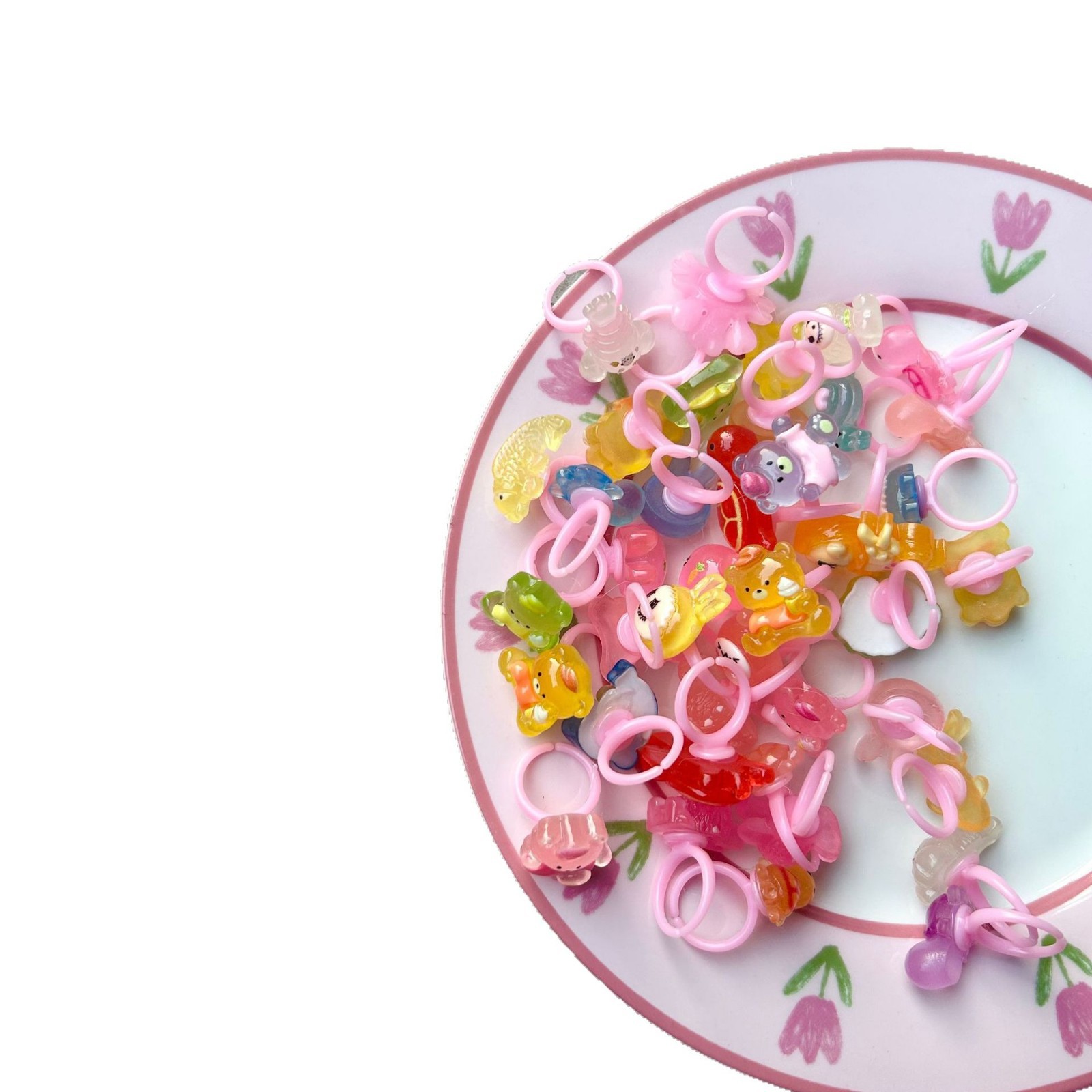 Anillo de apertura de luz nocturna para niños niñas regalos de cumpleaños sexta juguete de bebé anillo de princesa de plástico al por mayor