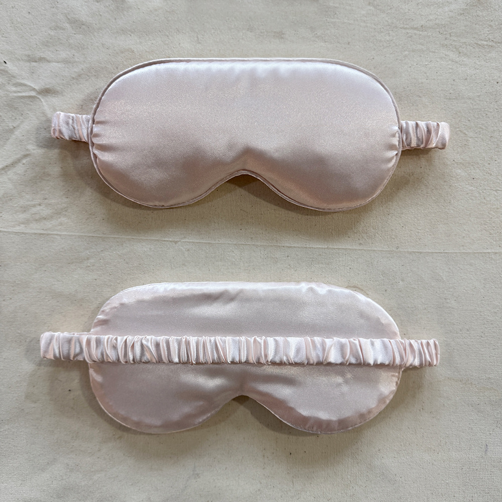 En stock al por mayor máscara de ojo satinado sueño sombreado estudiante transpirable intestino grueso elástico aire viaje máscara de ojo