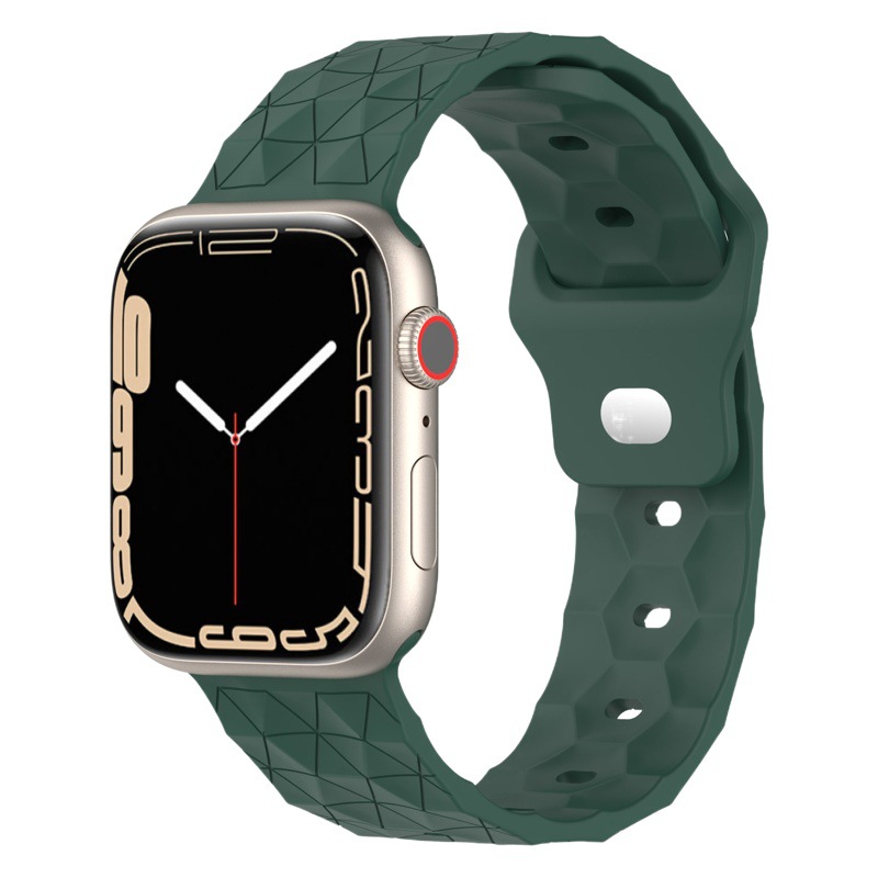 Para Apple Watch Ultra S10/9/8/7/6/5/4/SE correa de silicona con estampado de fútbol
