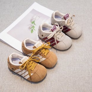 Children's shoes 2025 spring and autumn new girls' moral training shoes boys baby soft bottom board shoes sneaker casual shoes