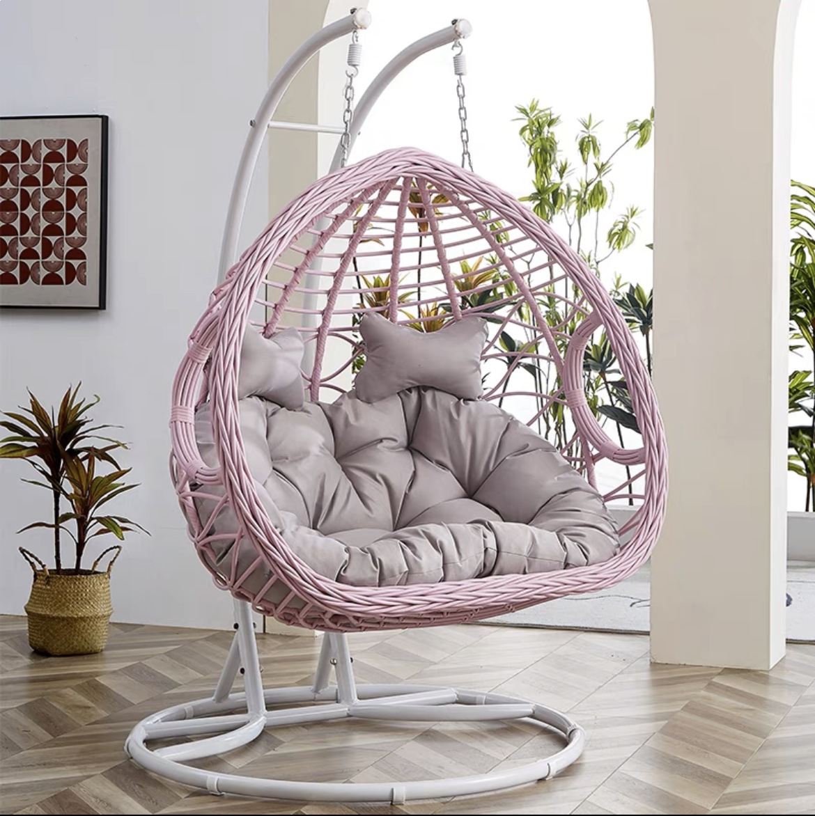 Fábrica directa silla de hamaca casera nido de pájaros balcón silla de cuna silla de caña silla columinar silla de hamaca perezosa