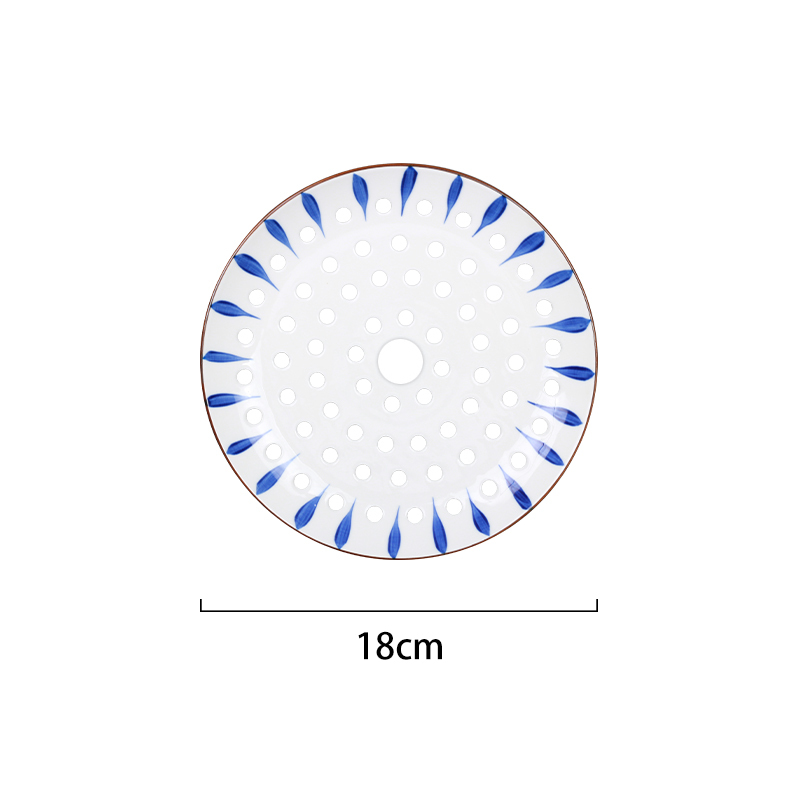 セラミック多孔質蒸しトレイ、二層排水トレイ、丸型家庭用餃子蒸しグリッド、防水蒸しパン、蒸し魚、クリエイティブオーバーフロー|undefined