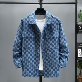Factory Direct sales 2022 New hoof flower plus size wearable Denim fashionable all-match trendy fat brother coat