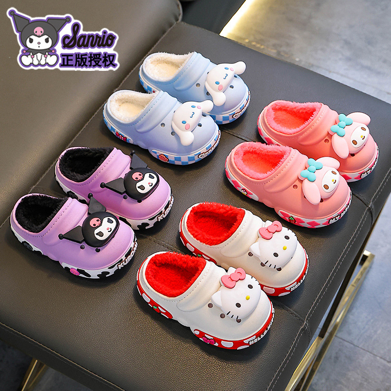 Sanliou zapatillas de algodón de invierno para niños, niños y niñas, calentamiento, bolsas de algodón para niños y medianos, bolsas de zapatos de algodón para niños