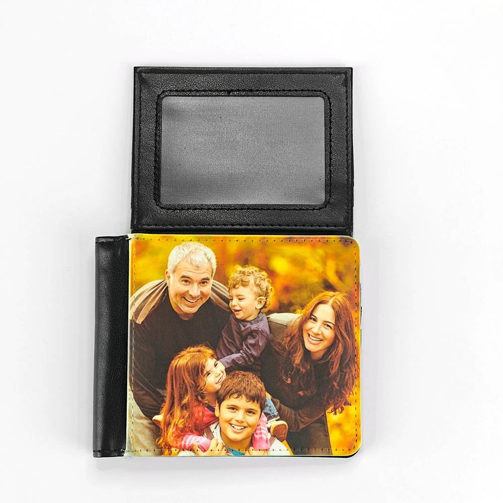 Fábrica directa de sublimación caliente en blanco billetera flip unilateral tarjeta de impresión portátil al por mayor