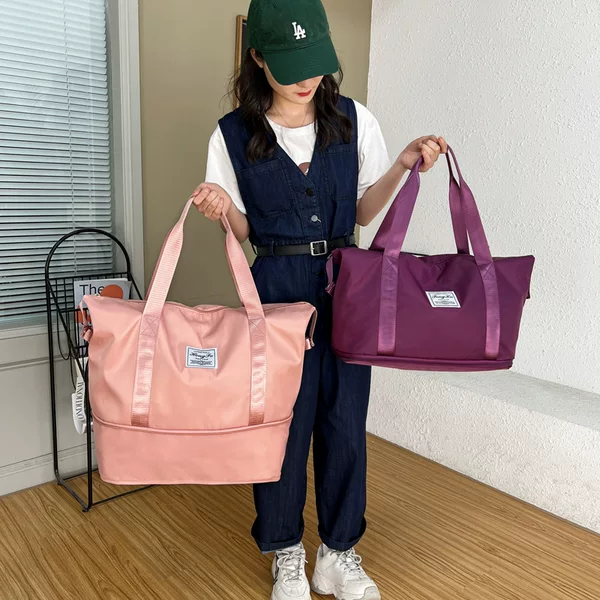 Short-Distance Business Trip Dry-Wet Separation Shoulder Bag Expansion Bag Yoga Fitness Bag Large Capacity Travel Bag Luggage Storage