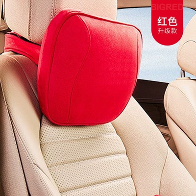 Backrest Pillows | Headrest - maybach-memory-foam-headrest-red-1-piece