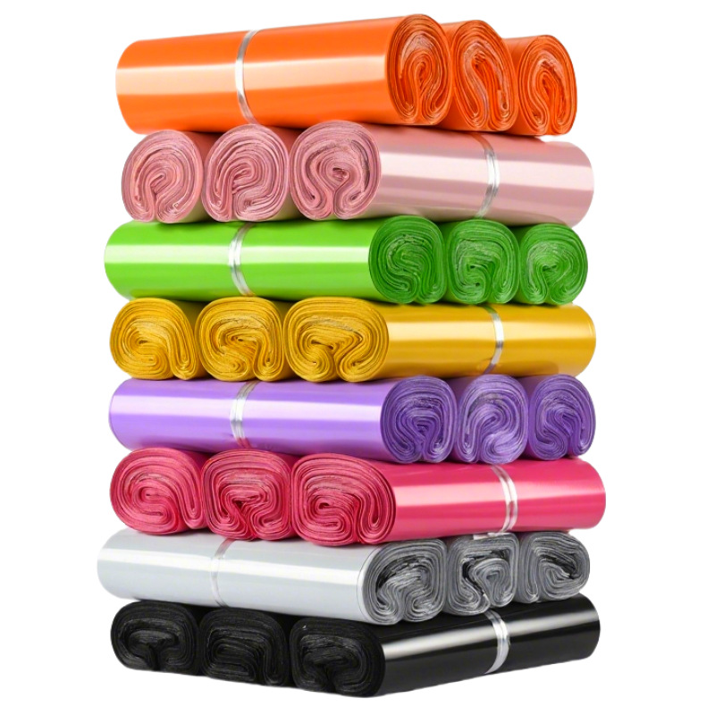 Chuanglijie bolsa exprés de material nuevo blanco embalaje de color engrosado comercio electrónico logística embalaje de ropa descuento al por mayor