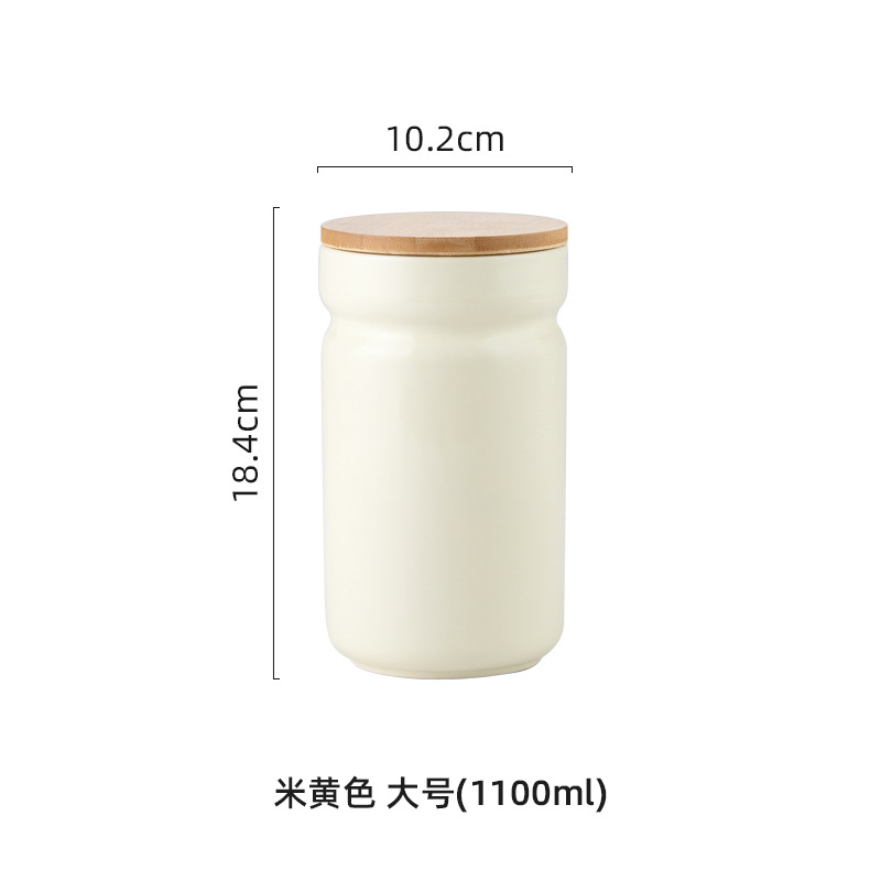 Nórdico cerámica sellada tarro de café tarro té tarro con tapa hogar caja de almacenamiento de alimentos suministros de cocina botella de almacenamiento