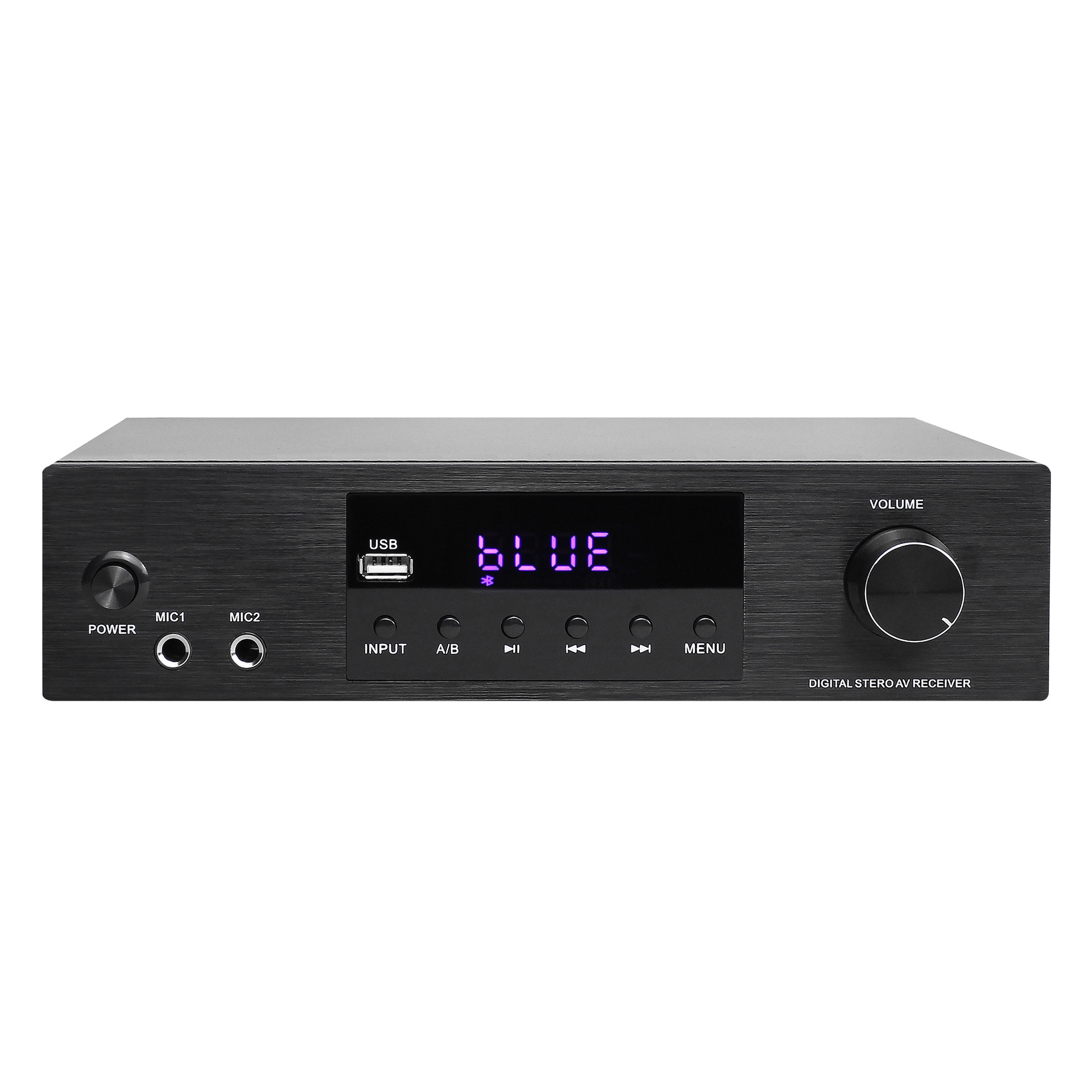 Amplificador de Potencia de 4 Canales KTV-200 Digital Bluetooth de Aleación de Aluminio con Control Remoto para Hogar
