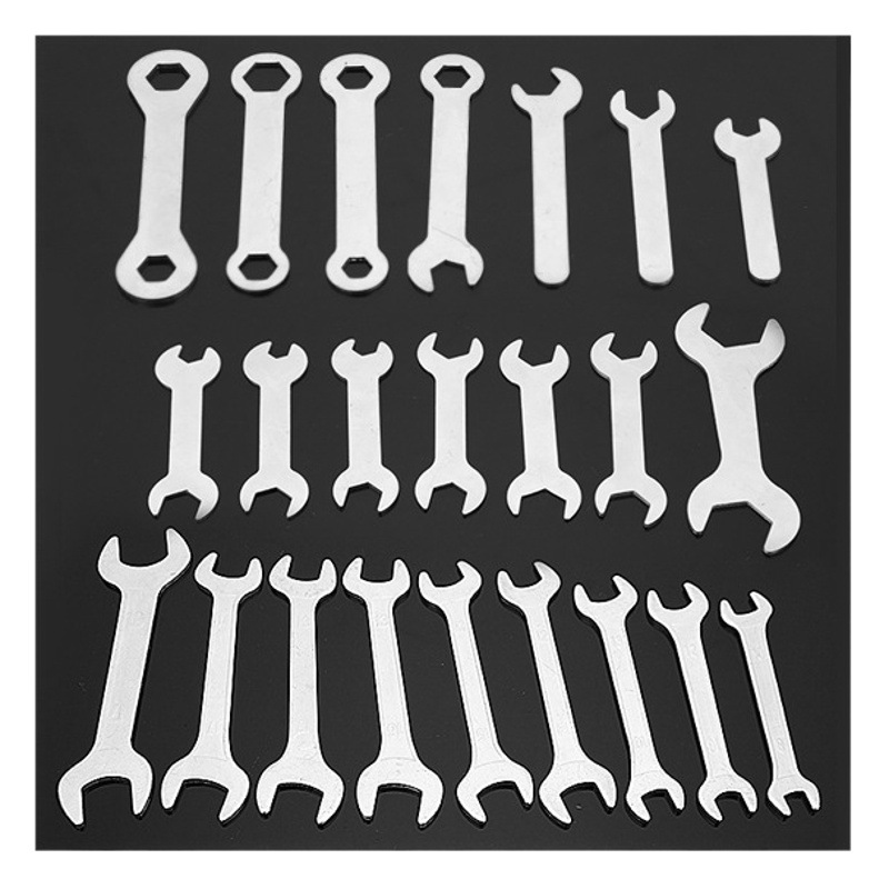 Suministro directo de fábrica a juego llave abierta llave sólida manual de doble cabeza de doble propósito estampado llave cerrada simple al por mayor