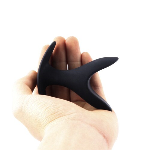Black silicone anal plug for anal expansion, prostate massager for men and women, adult sex toys wholesale and delivery
