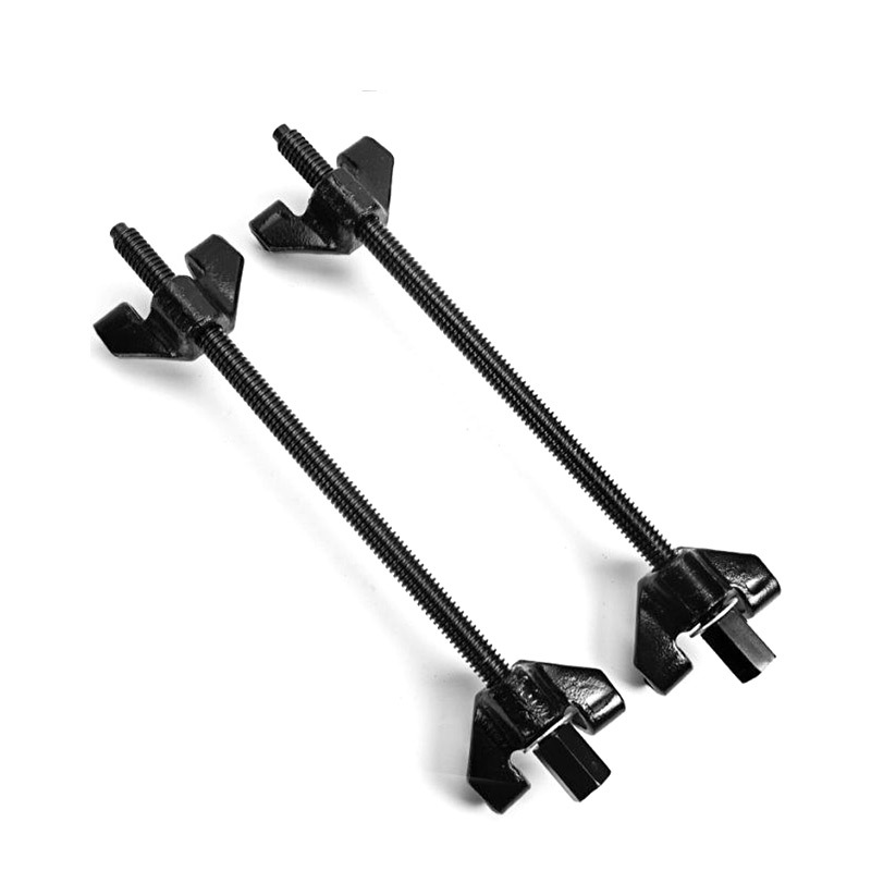 Herramienta de desmontaje de amortiguadores, desmontador de resortes de amortiguadores especializado, compresor manual de resortes, reparación automotriz, desmontaje de resortes helicoidales.