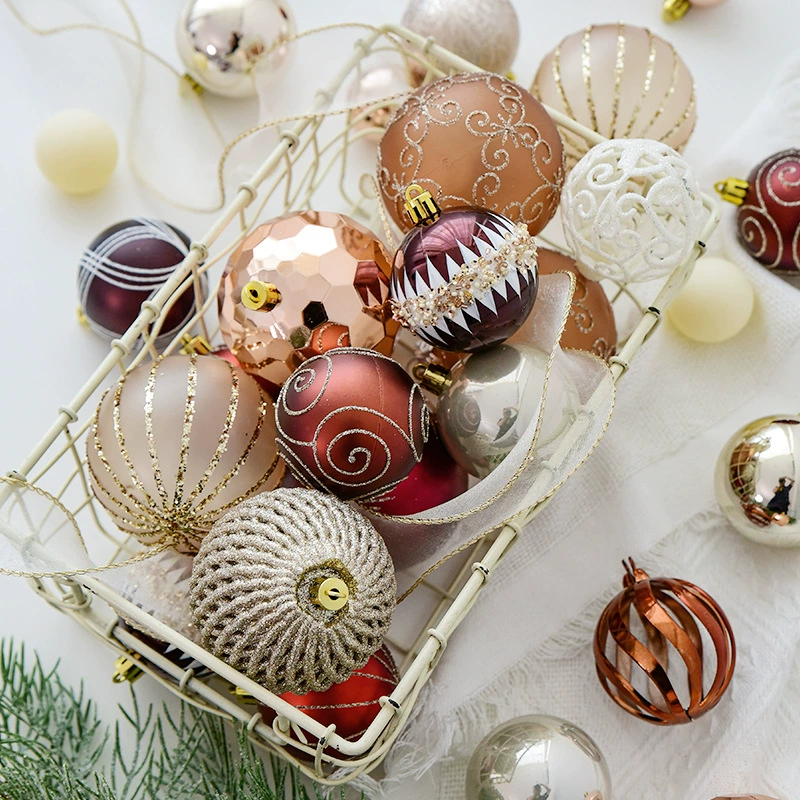 Painted Christmas decorations, pendant, Amazon, champagne color