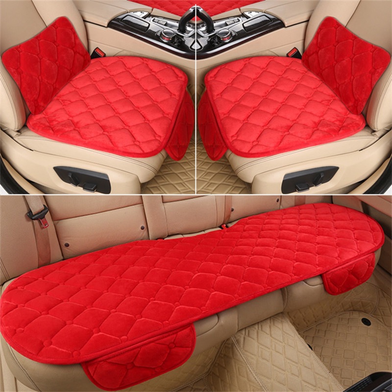 Car Seat Cushion Winter Crystal Short Plush Half Pack Thickened Non-Slip