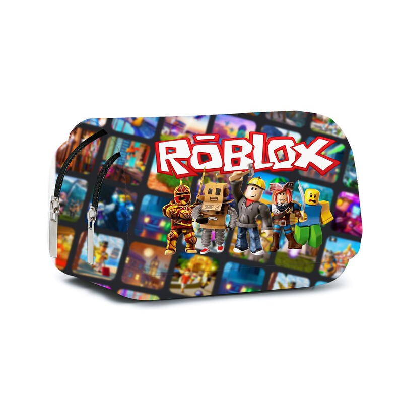 3D 新しい Roblox ROBLOX 二層鉛筆バッグ筆箱小中学生文具箱|undefined