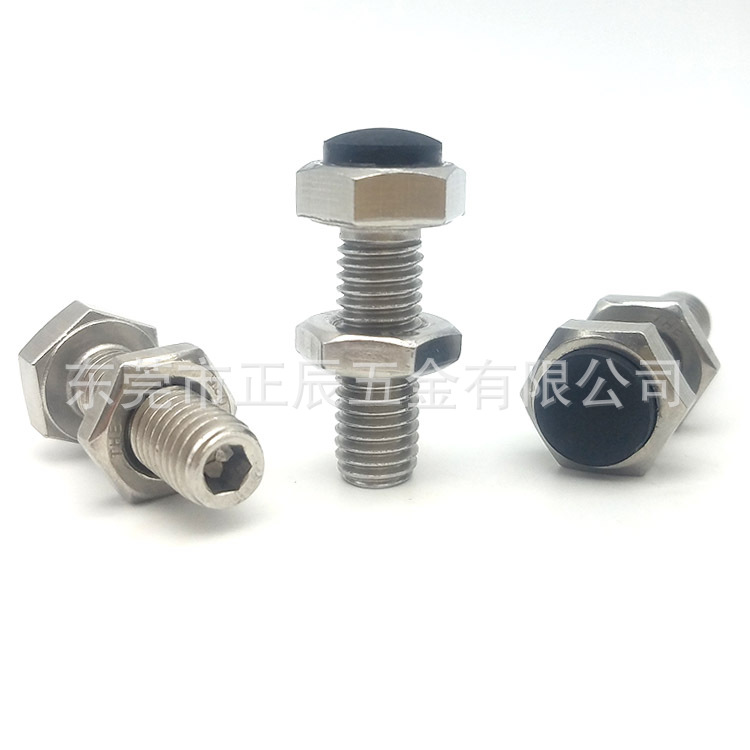 聚氨酯不锈钢外六角止动螺栓SR圆弧缓冲防撞螺栓SUSRTH4 5 6 8 10