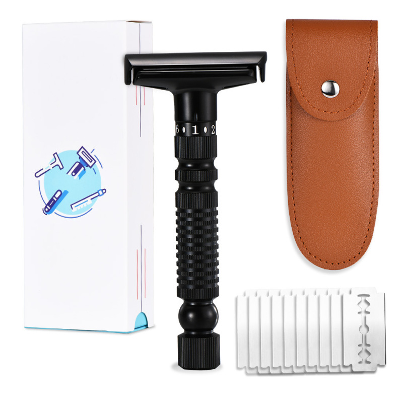 Amazon's Popular Manual Razor 6-Speed Sharp Adjustable Metal Old-Fashioned Razor Manual Razor