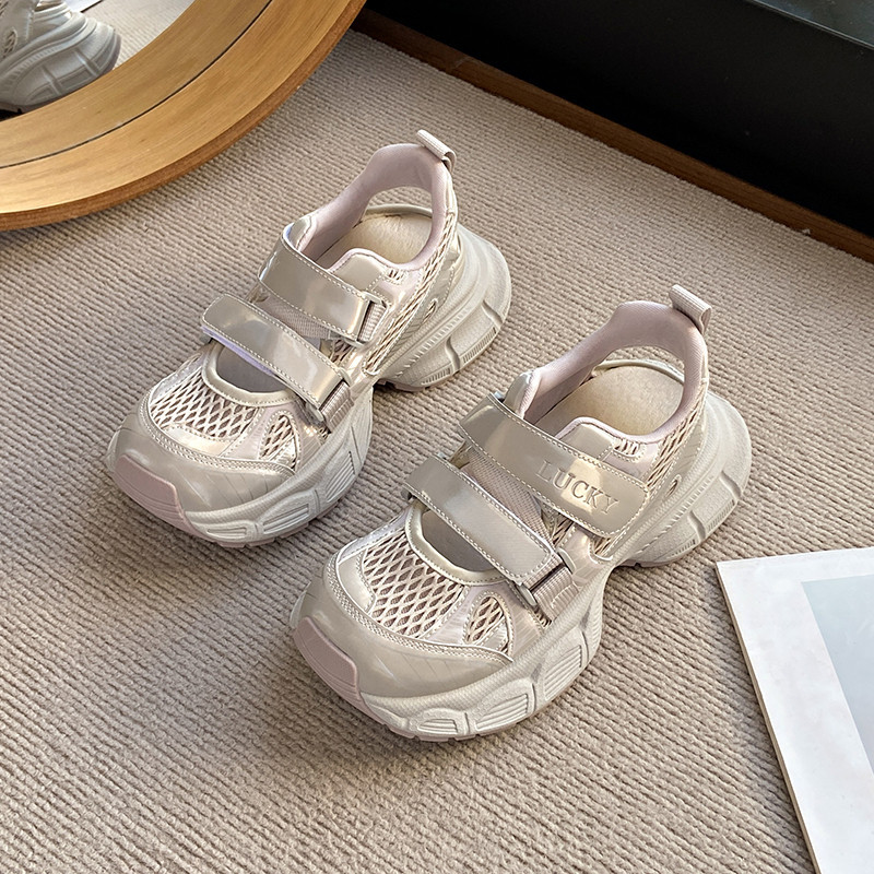 Niñas sandalias de moda versátiles 2026 verano nuevos zapatos casuales transpirables de malla para niños zapatos de carreras perforados image 8