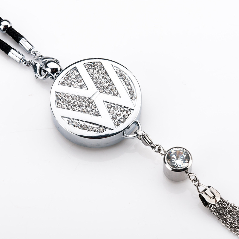 Specially Designed for Foreign Trade, Car Perfume Hanging Ornaments, Long-Lasting Light Fragrance Essential Oil Aroma Pendants with Diamond-Encrusted Hanging Decorations