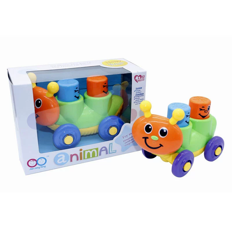 Мультяшная игрушечная машина, гусеница, крокодил