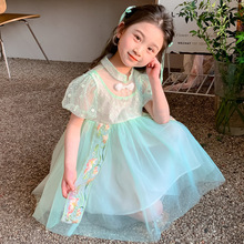 女童表演服国风仙女裙新款韩版洋气公主礼服裙一件代发六一童装潮