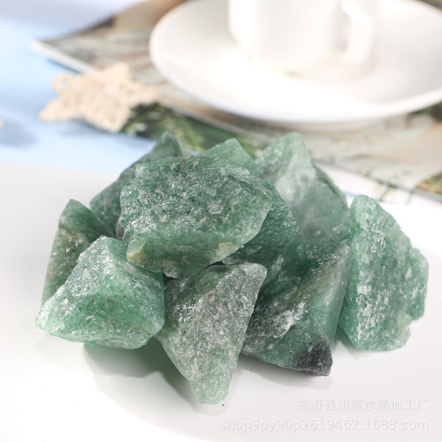 Green aventurine raw stone aroma diffuser stone crystal raw stone gravel fish tank flower pot decorative ornaments wholesale