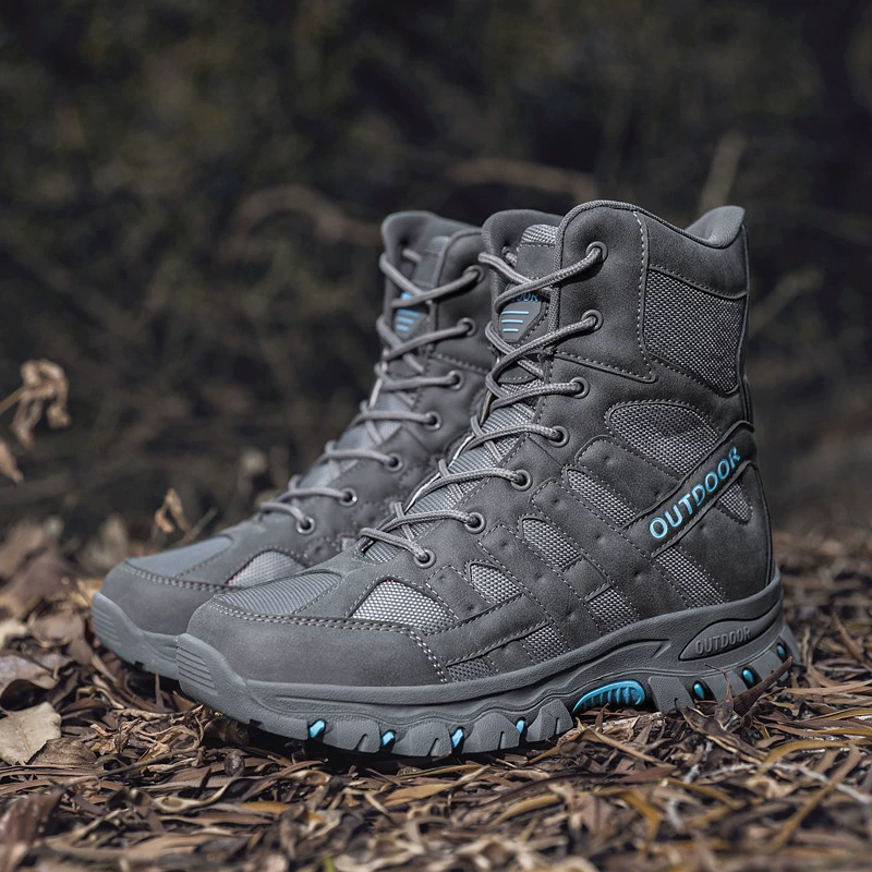 Footwear, climbing demi-season high wear-resistant boots, non-slip off-road sports shoes for hiking, plus size
