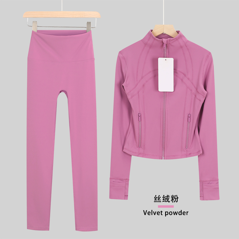 Lululacie chaqueta de cuello corto de nueve puntos chaqueta deportiva DF chaqueta chaqueta chaqueta de manga larga ropa de yoga de fitness para mujeres