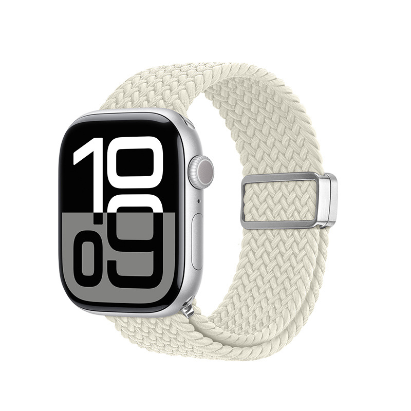 Correa elástica de manzana tejida de nailon para AppleWatch, hebilla de succión magnética, correa deportiva, venta al por mayor transfronteriza image 6