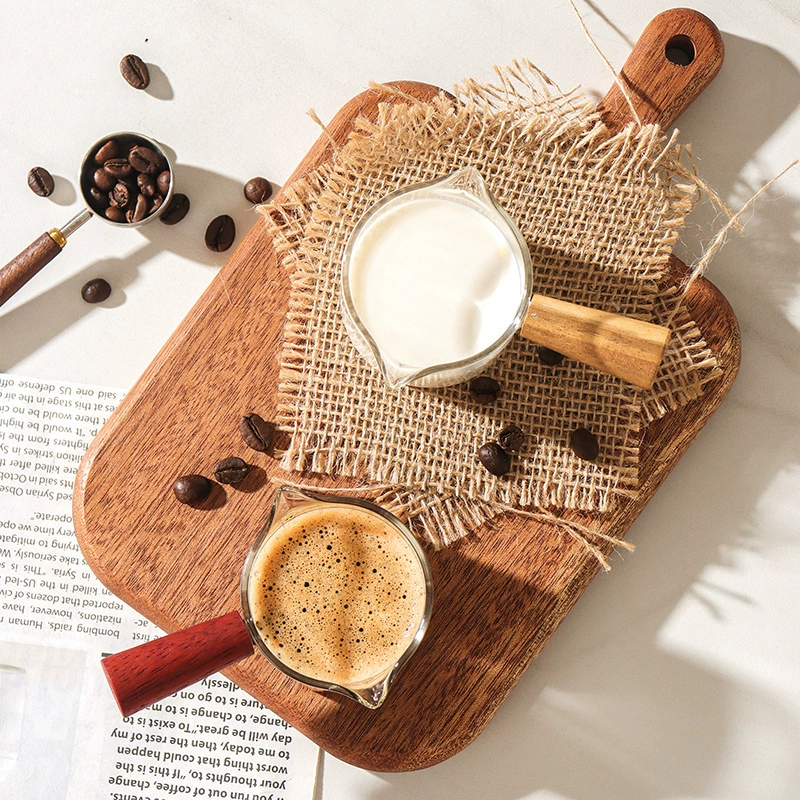 Coffee extract, measuring cup, glass concentrate scaled