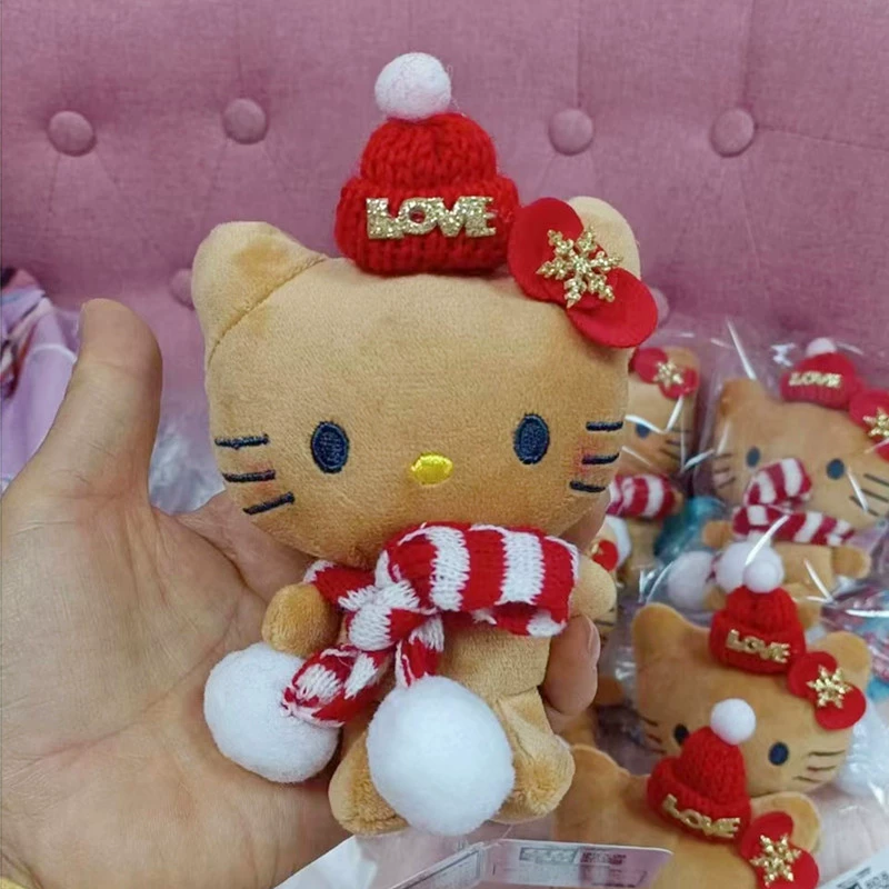 Коровка Hello Kitty, Хелло Кити, рождественский милый шарф, плюшевая кукла, подвеска, аксессуар