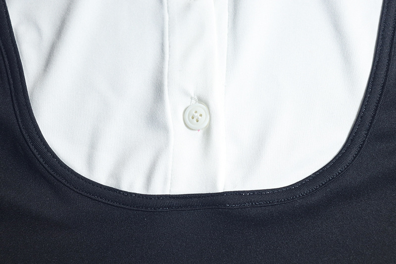 Autumn Women Clothing Fashionable Elegant Faux Two Piece Solid Color Hip Sleeveless round Neck Short Dress 13 Autumn Women Clothing Fashionable Elegant Faux Two Piece Solid Color Hip Sleeveless round Neck Short Dress