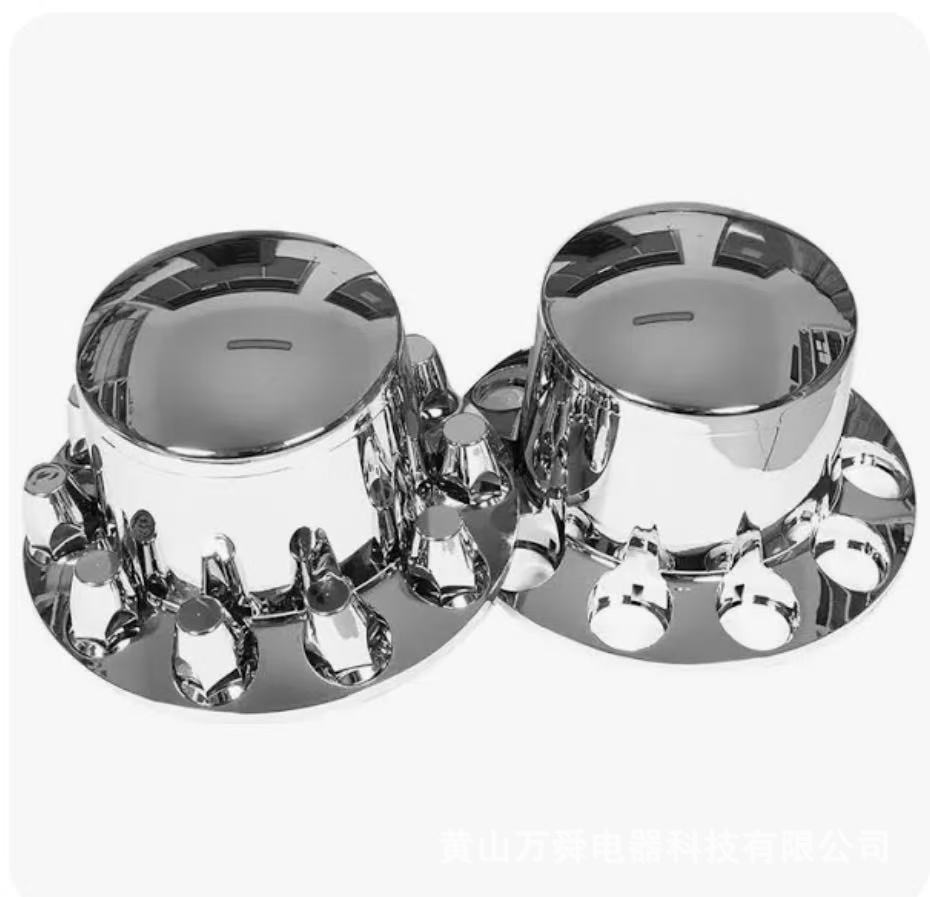 Truck Universal Rear Hub Cap Plastic Chrome Plated with 10 33 mm Bolt Caps Cross-Border Hot Product Exterior Modification