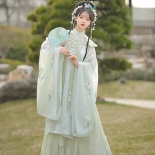原创汉服女2025新款中国风明制云肩交领长衫超仙齐腰襦裙春夏日常-阿里巴巴