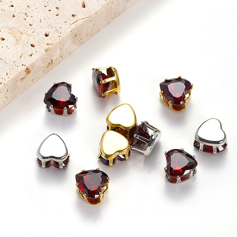Synthesized white accessories with zircon, 8mm