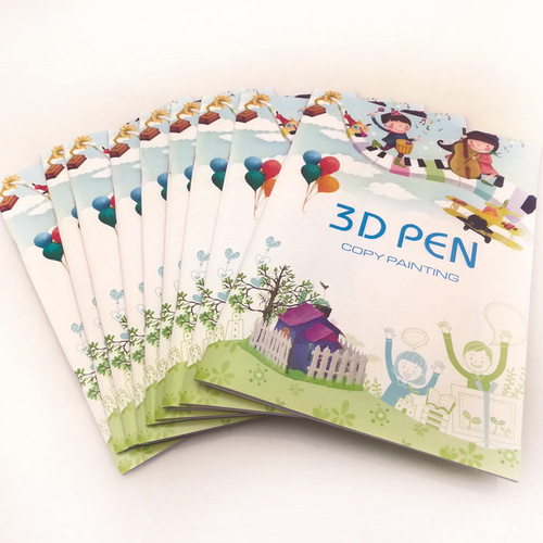 Manufacturer wholesale 3D printing pen book with 13 pictures, creative paper film 40 picture book, creative doodle template, drawing board