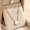 Necklace stainless steel, fashionable accessory, chain for key bag , suitable for import, simple and elegant design