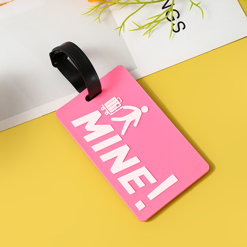 Soft Rubber Luggage Tags PVC Airplane Design English Luggage Labels Bag Accessories_voghion.com