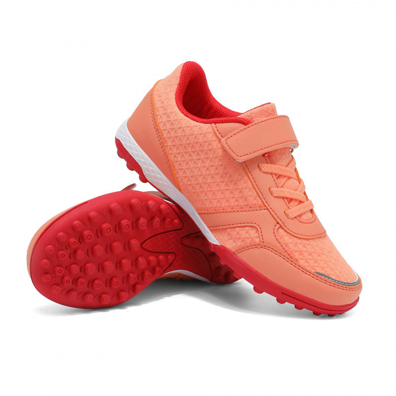 Zapatos de Fútbol Infantil con Velcro de Cuero Sintético, Ligeros y Antideslizantes para Césped